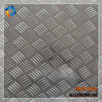 Fabricante de alumínio chinês Emboss placas de alumínio com 5 barras grandes para antiderrapante